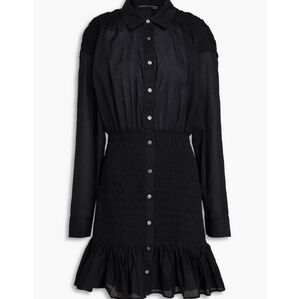 Veronica Beard Black Long Sleeve Eyelet Dress